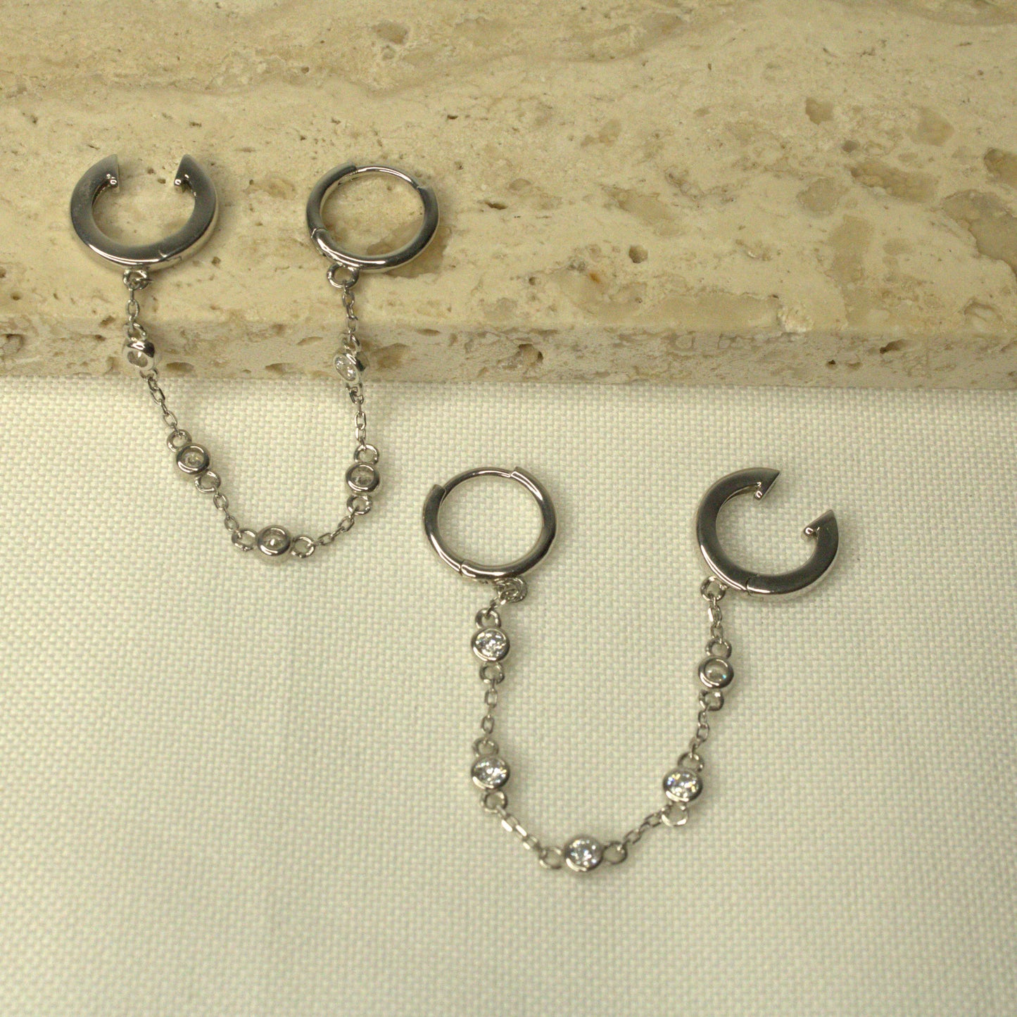 CZ Huggie Earrings