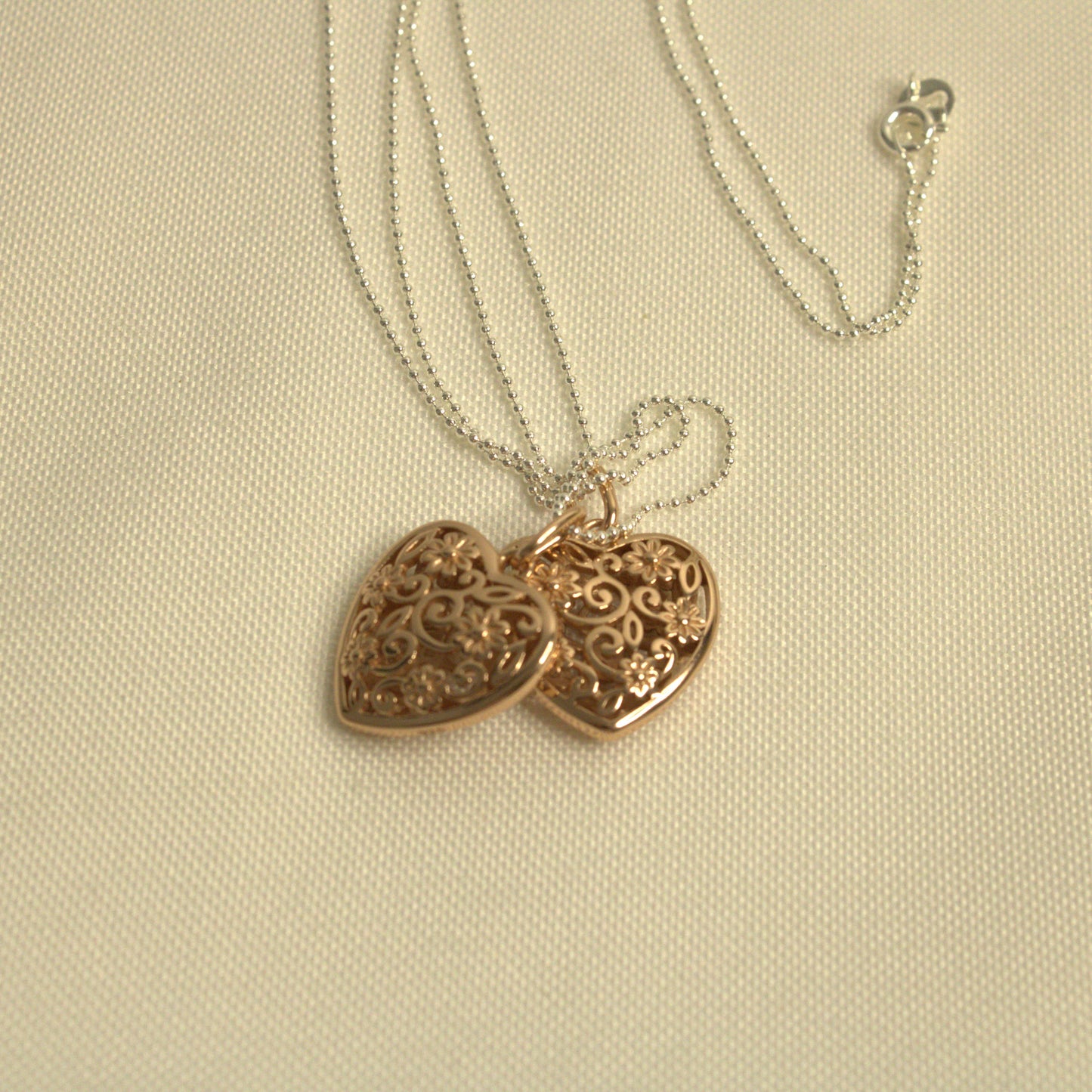 Flower Heart Rosegold Necklace